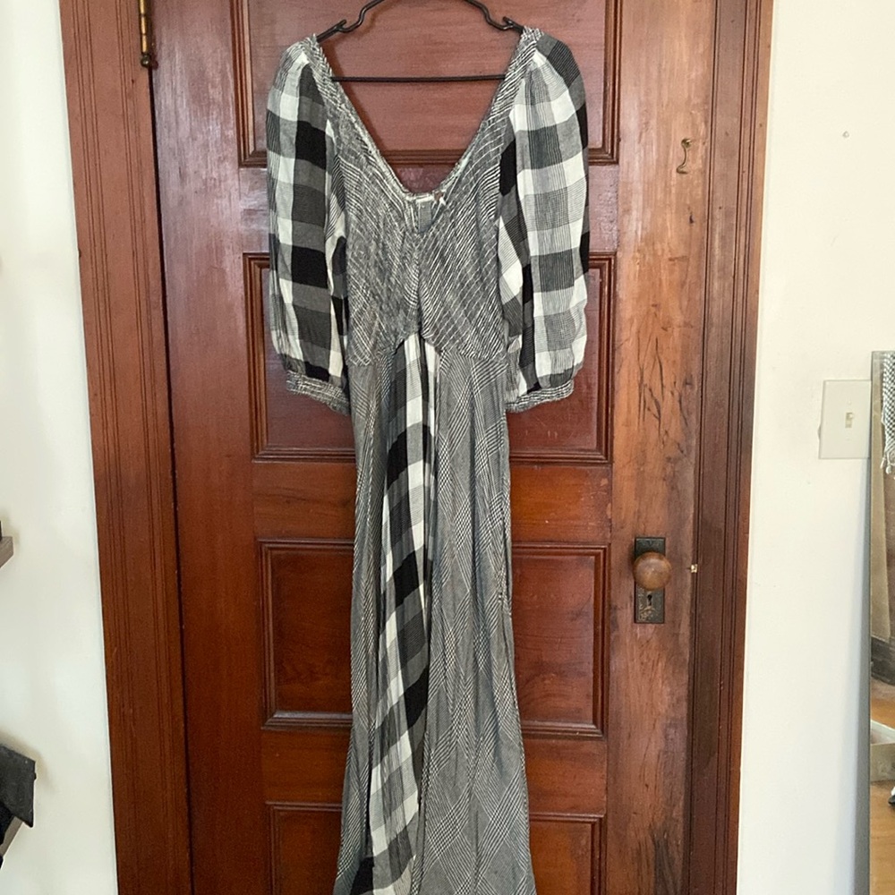 Free People Black and White Maxi Dress